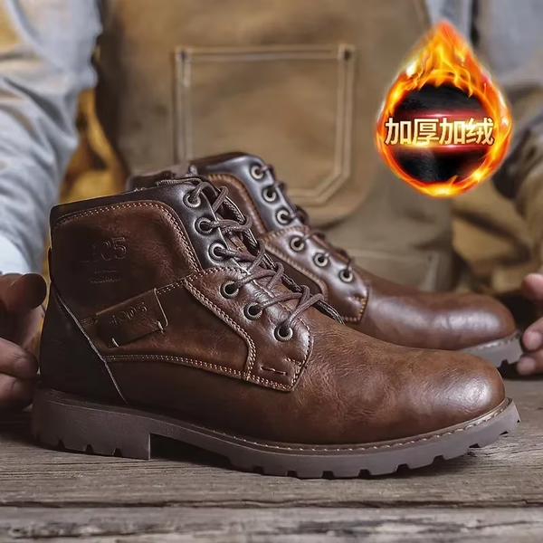 Genuine Leather Men'S Boots British Style