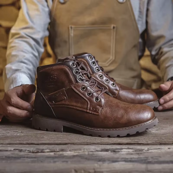 Genuine Leather Men'S Boots British Style