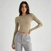 Streetwear Long Sleeve Y2K Crop Tee