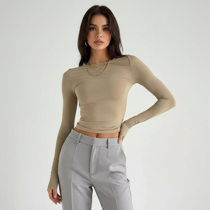 Streetwear Long Sleeve Y2K Crop Tee