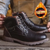 Genuine Leather Men'S Boots British Style